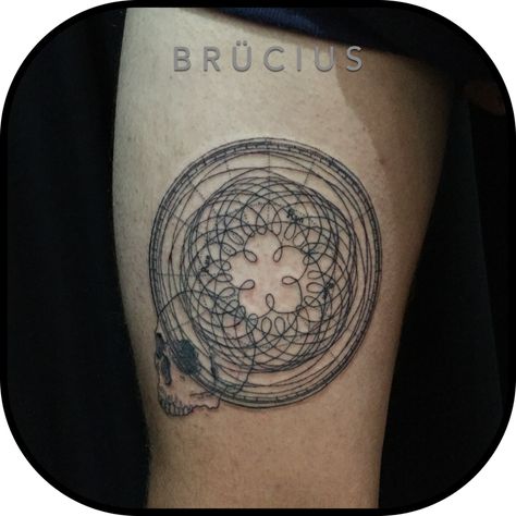 #BRÜCIUS #TATTOO #SanFrancisco #brucius #natural #science #engraving #etching #sculptoroflines #dotwork #blackworkartist #blackwork #penandink #lines #nature #onlyblackart #linewortattoo  #skull #Venus #orbit #paths Venus Orbit Tattoo, Orbit Tattoo, Venus Orbit, Natural Science, R Tattoo, Compass Tattoo, Blackwork, Etching, Geometric Tattoo