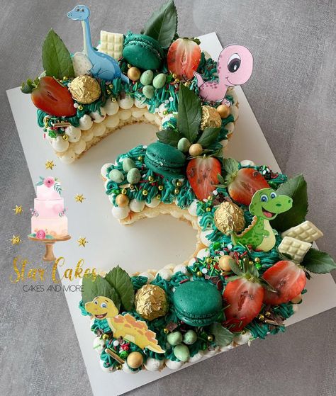 STAR CAKES ⭐️ AYBÜKE TUNC on Instagram: “•DINO•🦕🍃 - - --#cakedecorating #cake #lettercake #numbercake #initialcake #dripcake #heorshe #genderrevealcake #birthdaycake #valentineday…” Number Dinosaur Cake, Number 3 Dinosaur Cake, Dino Number Cake, Number Cake 4, Dinosaur Number Cake, Number Cake 3, Dinosaur Cupcake Cake, Number 3 Cake, Childrens Party Food