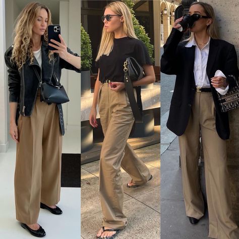 Camel Trousers Outfit, Camel Pants Outfit, Minimalist Outfits, Parisian Look, Classic Capsule Wardrobe, Business Professional Outfits, Mum Fashion, Uni Outfits, What To Wear Today