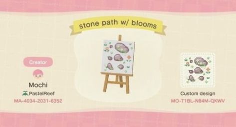 Animal Crossing Stone Path with Blooms Design Shell Animals, Sand Drawing, Animal Crossing 3ds, Shells And Sand, Animal Crossing Guide, Acnh Designs, Animal Crossing Qr Codes Clothes, Animal Crossing Wild World, Path Design