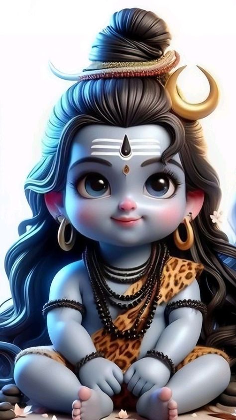 Lord Shiva Cute Pics, Shankar Ji Drawing, Cute Shiv Ji, Baby Shiva Images, Cute Mahadev, Rohit Sharma Drawing, Baby Shiva, Shiva Images Hd, Shankar Ji