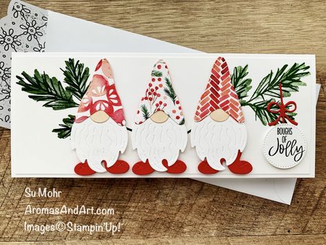 Kindest Gnomes, Stampin Pretty, Stampin Up Christmas Cards, Stampin Up Christmas, Diy Christmas Cards, Christmas Cards To Make, Stamping Up Cards, Winter Cards, Christmas Cards Handmade