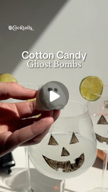 Cocktails (21+ to follow) on Instagram: "Cheers to magical sips during spooky season! Tag someone you want to make these cotton candy ghost bombs with👻  #cottoncandy #glitter #cottoncandybombs #ghost #halloween #fyp" Cotton Candy Halloween, Crafty Cocktails, Cotton Candy Drinks, Halloween Camping, Chinese Takeaway, Punch Drinks, Retro Arcade Games, Candy Drinks, Pinterest Contest