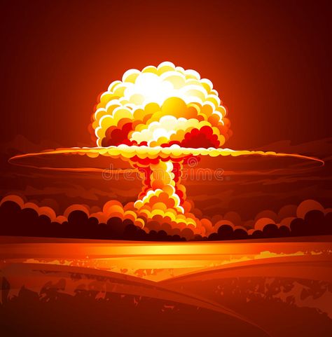 Nuclear explosion. In thick smoke. Vector illustration , #spon, #thick, #explosion, #Nuclear, #illustration, #Vector #ad Nuclear Explosion Art, Nuke Tattoo, Nuke Explosion, Nuclear Art, Explosion Drawing, Nuclear Explosion, Image Film, Graffiti Wall Art, Amazing Art Painting