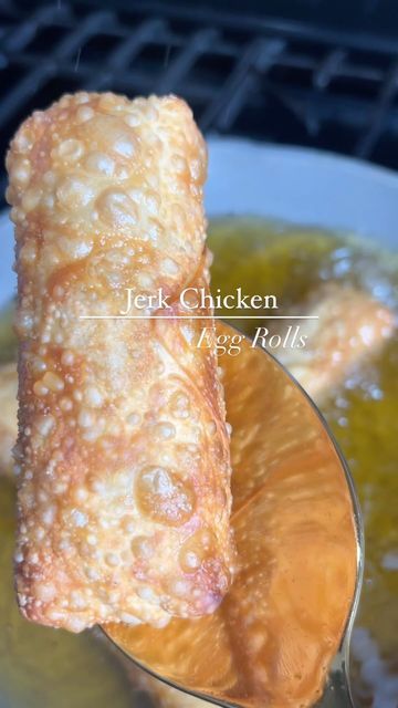 Jerk Chicken Egg Rolls Dipping Sauces, Jerk Egg Rolls, Jerk Chicken Egg Rolls, Egg Roll Dipping Sauce, Chicken Rice Paper Rolls, Jerk Chicken And Rice, Chicken Philly, Chicken Egg Rolls, Rice Paper Rolls