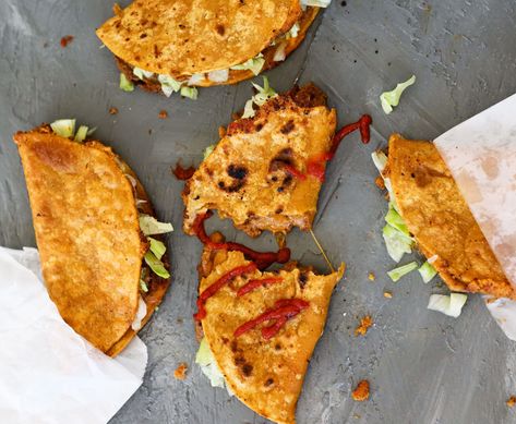 Move over, Jack in the Box. These 2 a.m. Tacos, from food blogger Michelle Smith, are just as tasty but fried in avocado oil. (Michelle Smith) Jack In The Box Tacos, Deep Fried Tacos, Fried Tacos, Clean Eating Lifestyle, Taco Ingredients, 2 Am, Jack In The Box, New Cookbooks, Grass Fed Beef