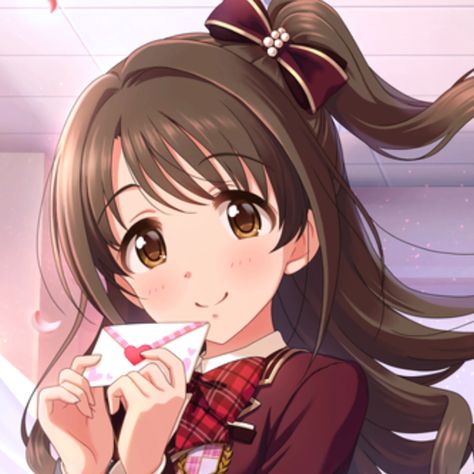 Uzuki Shimamura from Idolm@ster Uzuki Shimamura, Raise Your Hand, I Icon, Matching Icons, Cute Nails, Anime, Art