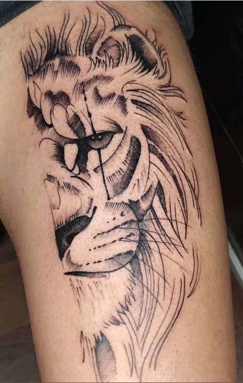 Rate This Half Lion Face Tattoo 1 to 100 #tattoo #tattoos #smalltattoos #amazingtattoo #beautifultattoos #watercolorTattoo #InspirationalTattoos #ArtTattoo #NeonTattoo #CoolTattoos #TattooDrawings #BodyArtTattoo #Tattoo Sketches #FootTattoos #CelestialTattoo Half Lion Tattoo Men, Half Lion Face Tattoo, Lion Tattoo Men, Lion Face Tattoo, Lion Monument, Neon Tattoo, Celestial Tattoo, Tattoo Culture, Scar Tattoo