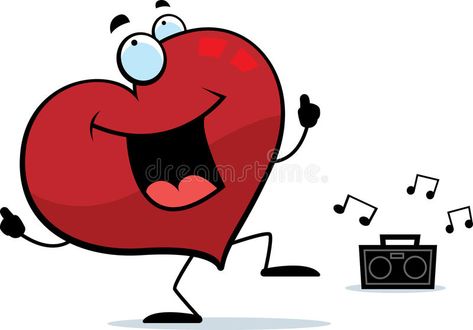 Valentine Music, Heart Cartoon, Object Design, Cartoon Heart, Swing Dancing, 3d Object, Dance Photos, A Cartoon, Objects Design