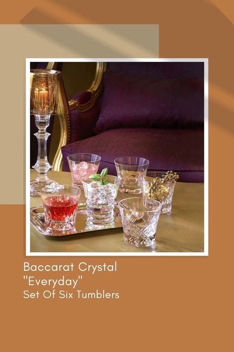 The ultimate crystal tumbler glasses, bringing luxury everyday. Perfect At Any Time of Day to Savor Your Drink of Choice, From the Morning Juice to the Afternoon Soft Drink to the Pre-Dinner Spritz Stunning Collection of Six Perfectly Crafted Cut Crystal Glasses Each With a Different Creative Pattern A Perfect Gift for Family, Friends, and for Yourself Dimensions: 3.3" Height x 6.8 oz. Capacity Handcrafted in France Phillipe Starck, Morning Juice, Classic Glasses, Creative Pattern, Baccarat Crystal, Crystal Glasses, Tealight Candle, Crystals In The Home, Time Of Day