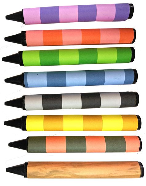 PRICES MAY VARY. Checkered wrappers in red, orange, green, yellow, black, purple, blue and 1 "wooden" 8 BLACK JUMBO CRAYONS EASY TO HOLD, HARD TO BREAK! Non Toxic The perfect companions to your STEVE Handy Dandy Notebooks! 8 Jumbo crayons. Striped in red, orange, green, yellow, black, purple, blue and 1 "wooden" size: 5 in x 1/2 in Handy Dandy Notebook, Nature Notebook, Toddler Crayons, Jumbo Crayons, Black Crayon, Kids Watercolor, Crayola Crayons, Handy Dandy, Painting Supplies