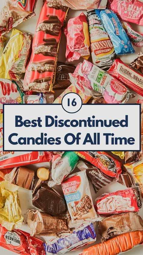 A collection of discontinued candies featuring nostalgic favorites like Marathon Bars and Butterfinger BB's, perfect for reliving sweet memories from the past. Names Of Candy, Martha Washington Candy, Brachs Candy, Discontinued Food, Candy For Sale, Old School Candy, York Peppermint Patty, Nerds Candy, Penny Candy