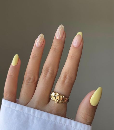 Summer Yellow Nails, Summer Nails 2024, Yellow Nail Art, Yellow Nails Design, Yellow Nail, Nails Yellow, French Tip Nail Designs, Summery Nails, Cute Summer Nails