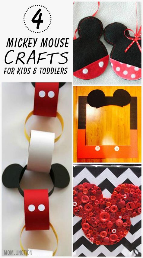 4 Creative Mickey Mouse Crafts For Kids & Toddlers Minnie Mouse Crafts For Toddlers, Mickey Mouse Crafts For Kids, Diy Mickey Mouse Decorations, Mickey Mouse Crafts For Toddlers, Mouse Crafts For Kids, Themed Nights, November Art, Mickey Mouse Crafts, Mickey Mouse Bday