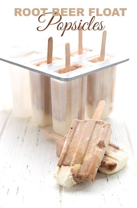 Easy keto root beer float popsicles make a kid-friendly sugar free treat. These are so easy to make, take 4 ingredients, and the whole family loves them. And these fun popsicles have less than 1g Fun Popsicles, Keto Popsicle, Root Beer Float Popsicles, Keto Popsicles, Low Carb Ice Cream Recipe, Popsicles Recipe, Float Recipes, Low Carb Ice Cream, Sugar Free Treats