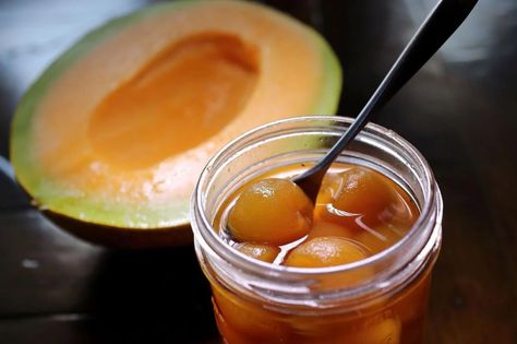 Save the receipt Revisiting a recipe from our archives Pickled cantaloupe gained popularity in 1800s | Food | postandcourier.com Pickled Meat, Sweet Pickles Recipe, Pickled Fruit, Pickled Watermelon Rind, Sour Pickles, Country Ham, Watermelon Rind, European Cuisine, Ginger Tea