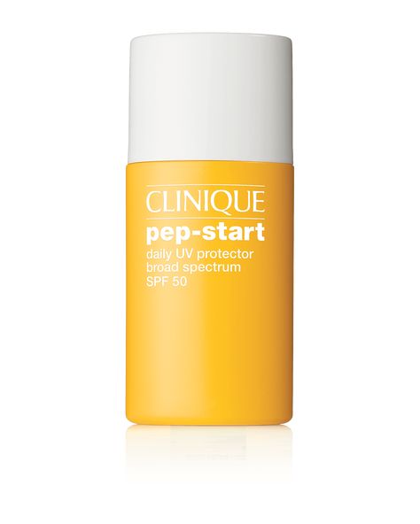 Clinique Pep-Start™ Daily UV Protector Broad Spectrum SPF 50 | Clinique Clinique Pep Start, Spf Skincare, Clinique Skincare, Financial Budget, Self Tanners, Broad Spectrum Sunscreen, Day Makeup, Daily Skin Care, Spf Sunscreen