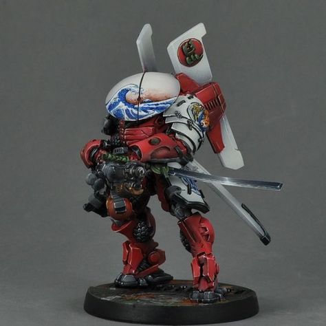 Japanese armor | 2019-09-19 Tau Warhammer, Japanese Armor, Infinity The Game, Tau Empire, Warhammer 40k Figures, Infinity Art, Warhammer Figures, Warhammer Paint, Warhammer 40k Art