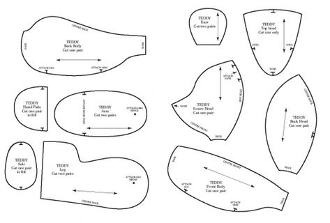 12+ Adorable DIY Memory Bears Pattern with Instructions Memory Bears Pattern Free, Bear Patterns Sewing, Remembrance Bear, Memory Bear Pattern, Bear Template, Old Baby Clothes, Teddy Bear Patterns Free, Diy Teddy Bear, Memory Bears Pattern