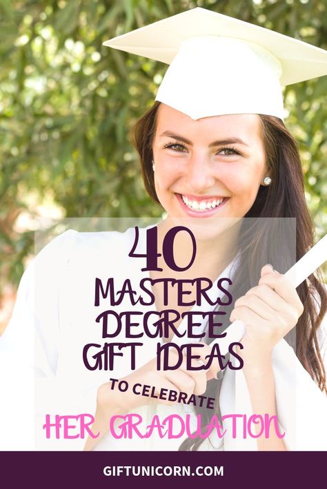 Getting a master’s degree is a huge accomplishment. It’s the perfect time to show her how proud you are, and a well-thought-out graduation gift is an excellent way to do it. Here are 40 gift ideas to celebrate her master's degree! #graduate #giftsforstudents #graduationgift #specialoccasiongift #giftsforher #masterdegree Masters Degree Celebration Ideas, Graduation Party For Masters Degree, Master Degree Graduation Gifts, Through It All She Mastered It, Masters Degree Gifts, Graduation Party Ideas For Masters Degree, Master Degree Party Ideas, Masters Degree Graduation Party Ideas, Master Degree Gift Ideas