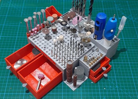 Dremel Accessories Storage, 3d Printing Organizer, 3d Print Tool Storage, 3d Printed Organizer, 3d Printed Battery Organizer, 3d Printed Tool Box Organizer, Dremel Bits, Drill Bit Holder, Hobby Tools