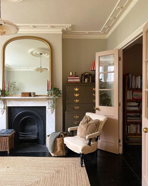 Flint House, 2023 Energy, Bedford Street, Victorian House Interiors, Portland Stone, Victorian Fireplace, Paint Color Inspiration, Sea Anemone, Pink Door