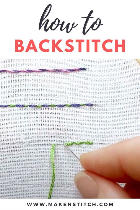 Learn how to embroider the Backstitch, one of the easiest embroidery outline stitch. Happy stitching, friends! Back Stitch Video, Embroidery Outline, Outline Stitch, Advanced Embroidery, Creative Snacks, Easy Embroidery, Embroidery Videos, Sewing Embroidery, Kinds Of Fabric