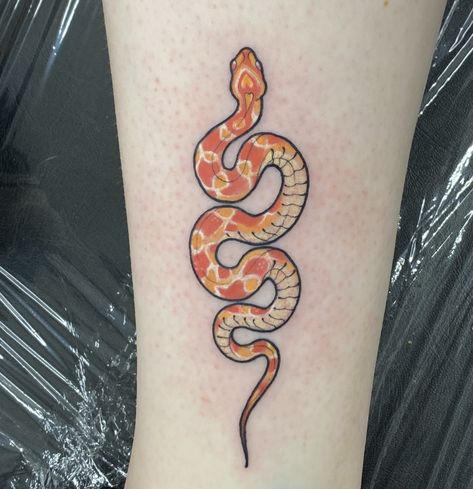 Corn Snake Tattoo, Animal Sleeve Tattoo, Tattoo Test, Tattoo Filler, Funky Tattoos, Snake Tattoo Design, Corn Snake, Incredible Tattoos, Tattoo Portfolio