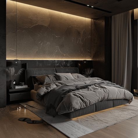 65 Modern Bedroom Designs That You Have To See - Edward George Bed Canopy With Lights, Luxury Bedroom Interior, Hotel Bedroom Design, Under Bed Lighting, Bed Design Modern, Sleeping Room, Top Beds, Bedroom Essentials, Modern Bedroom Furniture