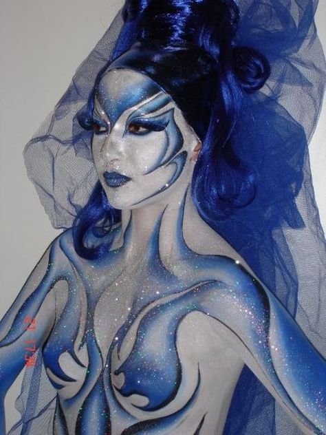 Fairy Body Painting, Airbrush Body Painting, Body Paintings Female Photoshoot, Makeup Sketchbook, Body Art Paint Ideas, Full Body Makeup, Paint Photoshoot, Drag Make-up, Airbrush Tattoo