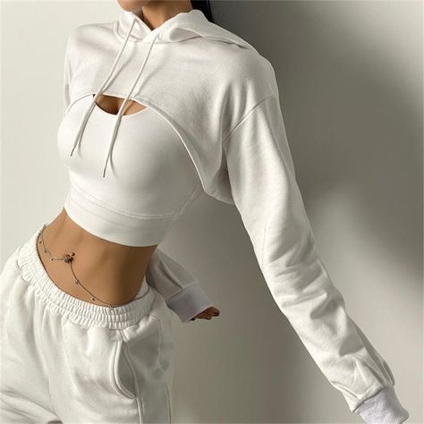 Crop Top Hoodie, Hem Design, Workout Yoga, Sports Wear, Yoga Shirts, Crop Top Sweater, Crop Sweatshirt, Winter Wear, Gym Workout