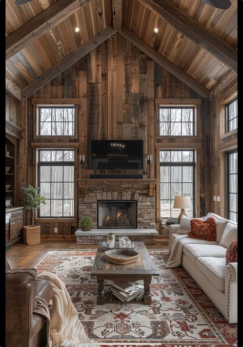 Mountain Birthday, Sunroom Makeover, Land Ideas, Inside House, Sunroom Designs, Wood Room, Manifestation Board, Mountain Retreat, Wood Trim