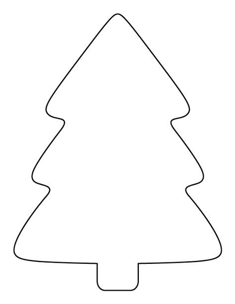 Printable simple Christmas tree pattern. Use the pattern for crafts, creating stencils, scrapbooking, and more. Free PDF template to download and print at http://patternuniverse.com/download/simple-christmas-tree-pattern/. Juleverksted For Barn, Jul Diy, Christmas Tree Printable, Tree Template, Christmas Tree Template, Tree Templates, Felt Christmas Decorations, Christmas Stencils, Simple Christmas Tree