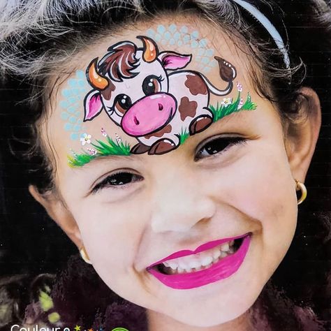 Fox Face Paint, Batman Face Paint, Face Painting Halloween Kids, Animal Face Paintings, Country Fest, Halloween Pumpkins Painted, Cow Face, Animals Farm, Cowboy Theme