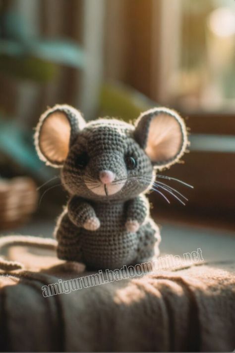 Mouse Free Crochet Pattern, Free Crochet Mouse Pattern, Crochet Mouse Free Pattern Amigurumi, Mouse Amigurumi Free Pattern, Mouse Crochet Amigurumi, Small Mouse Crochet Pattern, Crochet Mice, Knitted Mouse, Mouse Amigurumi