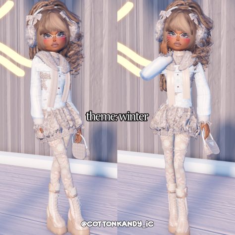 dress to impress theme winter outfit inspo no vip Dti Winter Theme Non Vip, Dress To Impress Outfit Combos No Vip, Vip Outfits Dress To Impress, Dress To Impress Hacks No Vip, Dress To Impress Vip Outfits, Vip Dress, Roblox 3, Dti Outfits, Winter Theme