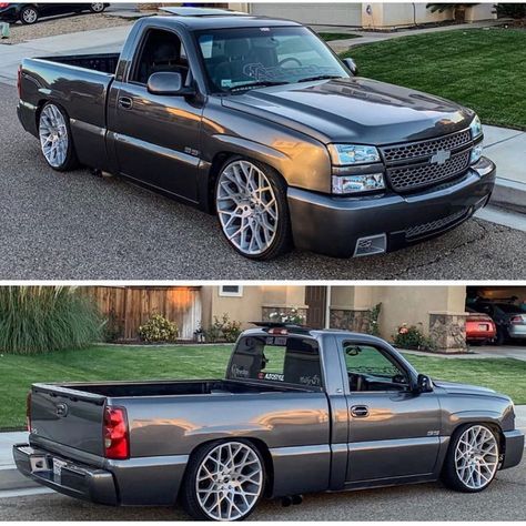 STREET TRUCKS on Instagram: “Double Tap Be Active!💯 Owner: Tag Them Follow My Page: @TruckCityOfficial Website: www.BerzerkArmory.com - #StreetTrucks #ChevySilverado…” Chevy Silverado Lowered, Chevy Single Cab, Cat Eye Chevy, Champagne Truck, 2000 Chevy Silverado 1500, Silverado 2006, 2006 Chevy Silverado 1500, Chevy Silverado Single Cab, 85 Chevy Truck