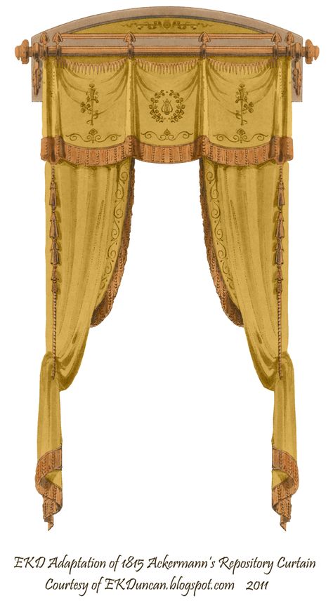 1815 French Curtain - Gold by EveyD Curtains Divider, Curtains Office, Curtains Bangs, Paper Curtain, Curtains Short, Curtains Velvet, Curtains Yellow, Victorian Curtains, Curtains Rods