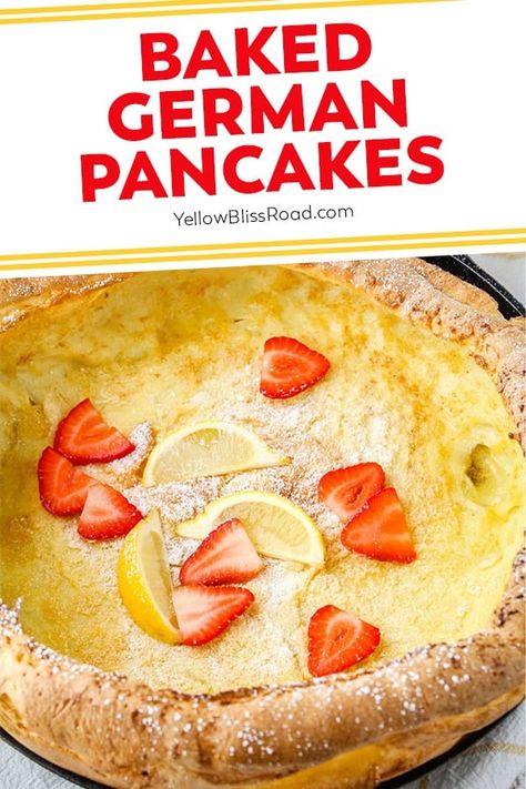 Easy German Pancakes, German Pancake Recipe, Dutch Baby Pancakes, German Pancakes Recipe, Savory Cakes, German Pancakes, Dutch Baby Pancake, Pancakes Easy, Easy Homemade Recipes