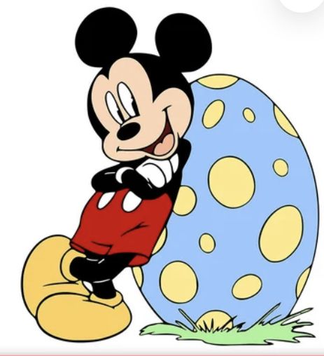 Uskrsnje Ideje, Mickey Easter, Mickey Mouse Characters, Childhood Characters, Disney Easter, Mouse Crafts, Animal Portraits Art, Disney Figurines, Easter Pictures