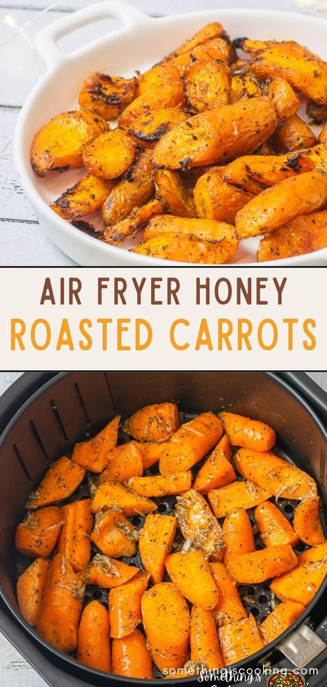 Air Fryer Roasted Carrots, Alfredo Sauce Recipe Homemade, Honey Roasted Carrots, Quick Healthy Lunch, Cooks Air Fryer, Air Fryer Oven Recipes, Air Fry Recipes, Vegetarian Side Dishes, Air Fryer Dinner Recipes