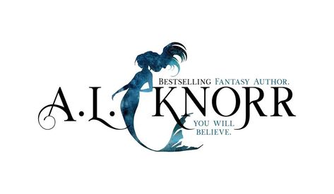 We recently had the opportunity to design this gorgeous logo for author A.L. Knorr. Featuring an illustration by Joanna Pasek! Need a logo? Review our packages over here: http://www.najlaqamberdesigns.com/logo-packages.html #logo #authorlogo #branding #marketing #design Author Logo Ideas, Author Logo Design, Html Logo, Author Logo, Fantasy Logo, Author Branding, Fantasy Authors, Premade Book Covers, Book Illustration Art