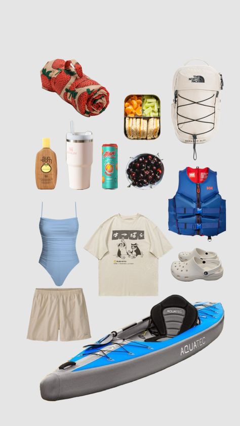 #kayakingoutfit #nature #picnicoutfit #adventure #fun #cute #girl #picnic #kayaking #outfit #inspo Girl Picnic, Kayaking Outfit, Fun Cute, Kayaking, Outfit Inspo, Kayaks, Nature