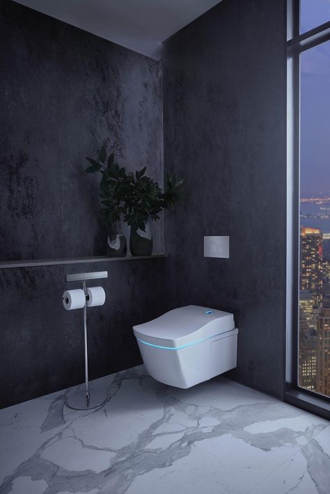 High Tech Toilet, Pelo Color Vino, Japanese Shower, Bathroom Wall Tile Design, Grey Toilet, Toto Washlet, Toto Toilet, Bathroom Inspiration Modern, Glass Shower Enclosures