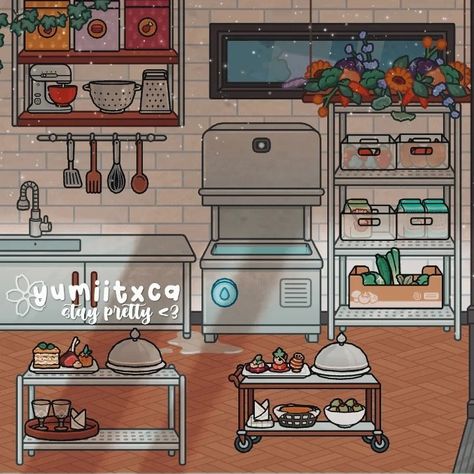 Toca Boca Kitchen Ideas With The Cozy Restaurant, Toga Boca House Ideas, Restaurant Ideas Toca Boca, Toca Boca Restaurant Ideas Aesthetic, Cozy Restaurant Toca Boca, Toca Boca Cozy Restaurant Ideas, Toca Boca Kitchen Ideas 5 Star Hotel, Toca Boca Cafe Ideas Aesthetic, Toca Boca Restaurant Ideas