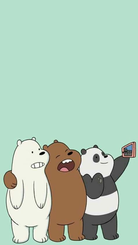 Bears Bears Wallpapers, Hello Wallpaper, Cute Panda Cartoon, Collage Des Photos, Creative Wall Painting, Tom And Jerry Cartoon, We Bare Bears Wallpapers, Retro Wallpaper Iphone, Bear Paintings