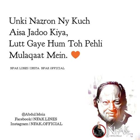 Fifi Nfak Quotes, Nfak Lines, Nusrat Fateh Ali Khan, Secret Love Quotes, Love Romantic Poetry, First Love Quotes, Shyari Quotes, Quotes Poetry, Psychology Quotes