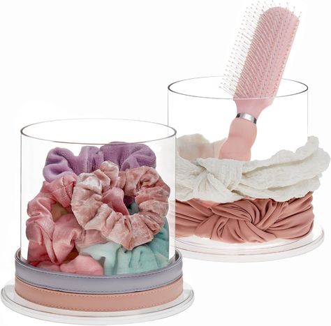 Amazon.com: STORi Bella 2-Pack Headband and Scrunchie Holder | Clear Plastic Organizer Display Stand | Holds Hair Ties, Accessories, and Jewelry | Made in USA : Home & Kitchen Headband Holders, Scrunchie Holder, Headband Display, Organizing Hair Accessories, Headband Holder, Hair Supplies, Plastic Headband, Plastic Organizer, Hair Essentials