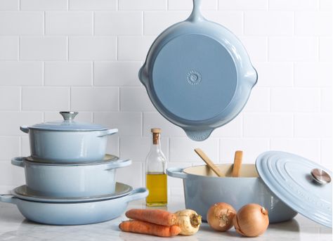 La Creuset, Beach Side House, Le Creuset Cookware, Coastal Blue, Cookware Sets, Blue Kitchens, Pot Sets, Kitchen Products, Le Creuset