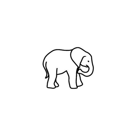 Tiny Elephant Tattoo, Elephant Outline, Elephant Tattoo Design, Small Tattoos Simple, Tiny Elephant, Elephant Drawing, Small Elephant, Temp Tattoo, Elephant Tattoo